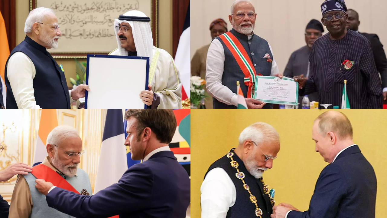 From US to Kuwait: List of top intl awards conferred on PM Modi over the years