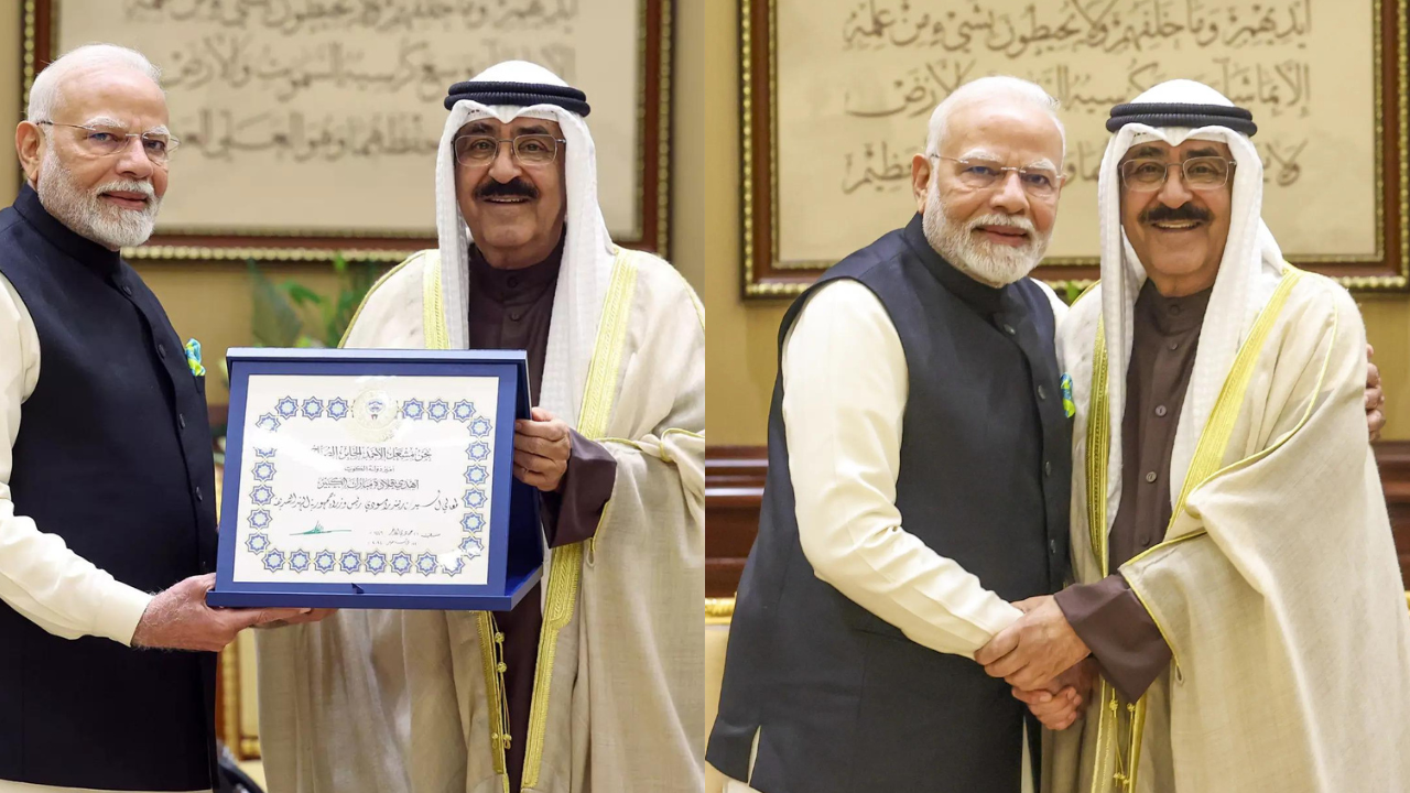 PM Modi discusses strengthening ties with Kuwait’s PM, invites him to visit India