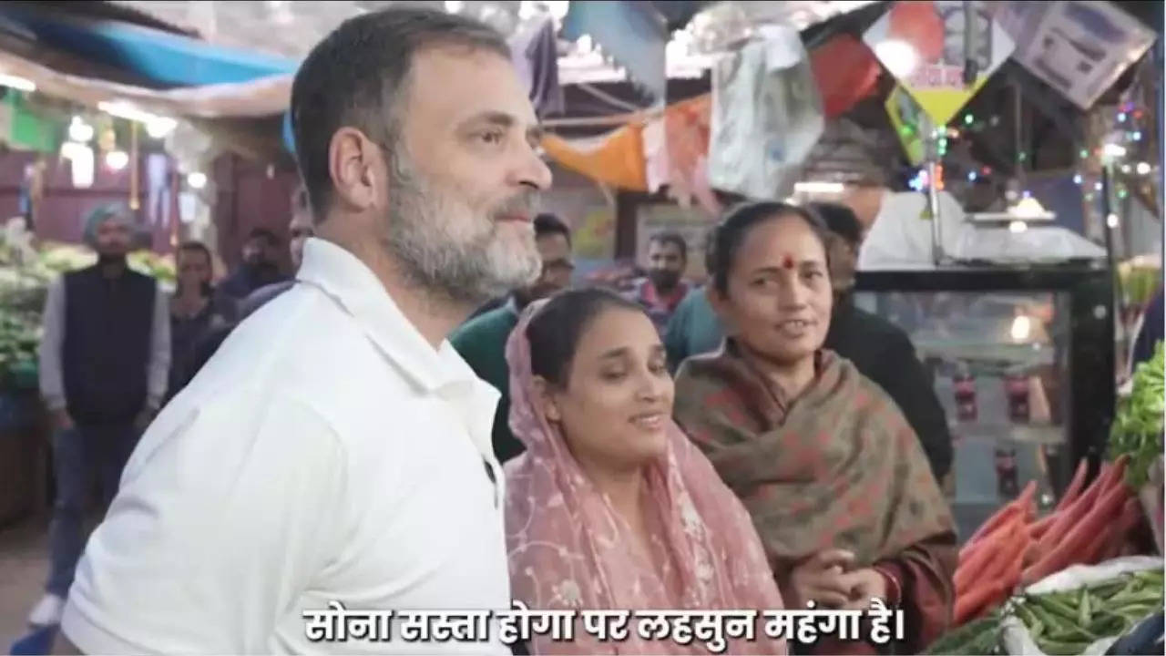 ‘Gold must be cheaper than garlic’: Rahul Gandhi visits Delhi vegetable market