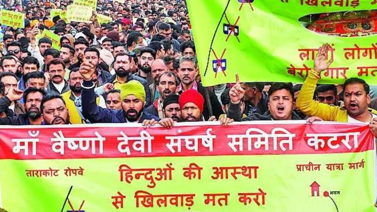 Katra ropeway project: Sangarsh Samiti starts 72hr shutdown, 20 protesters detained