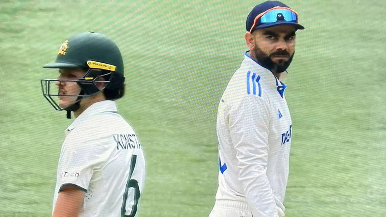 Virat Kohli shoulders Konstas mid-pitch, gives death stare