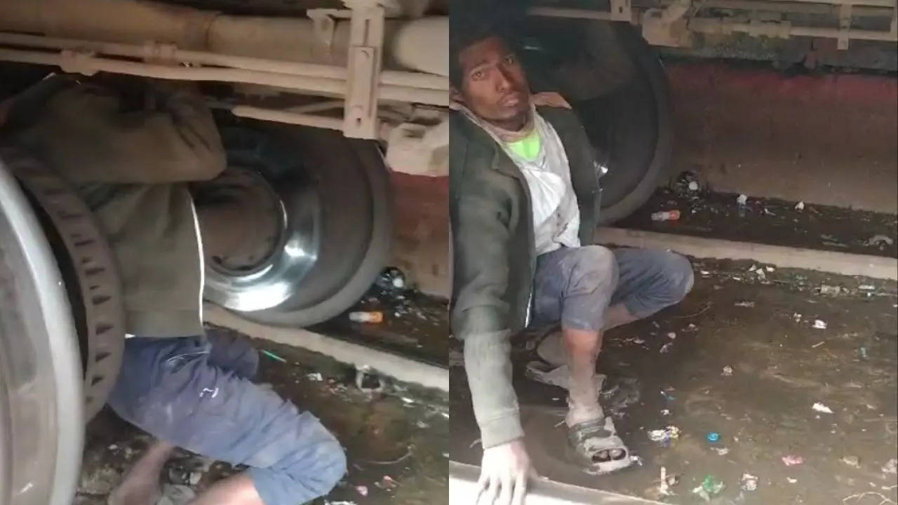 Watch: Man travels 250 km under train bogie before being spotted in MP