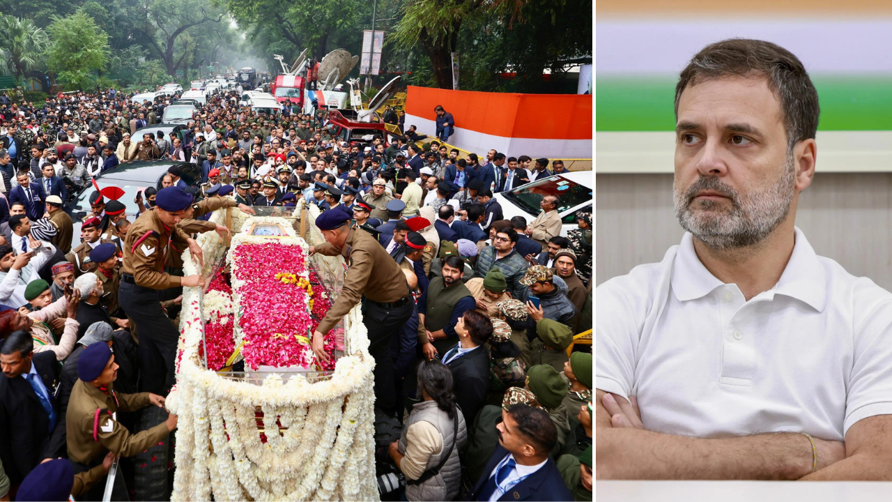 ‘Insulted Manmohan Singh’: Rahul Gandhi attacks Centre over last rites, memorial