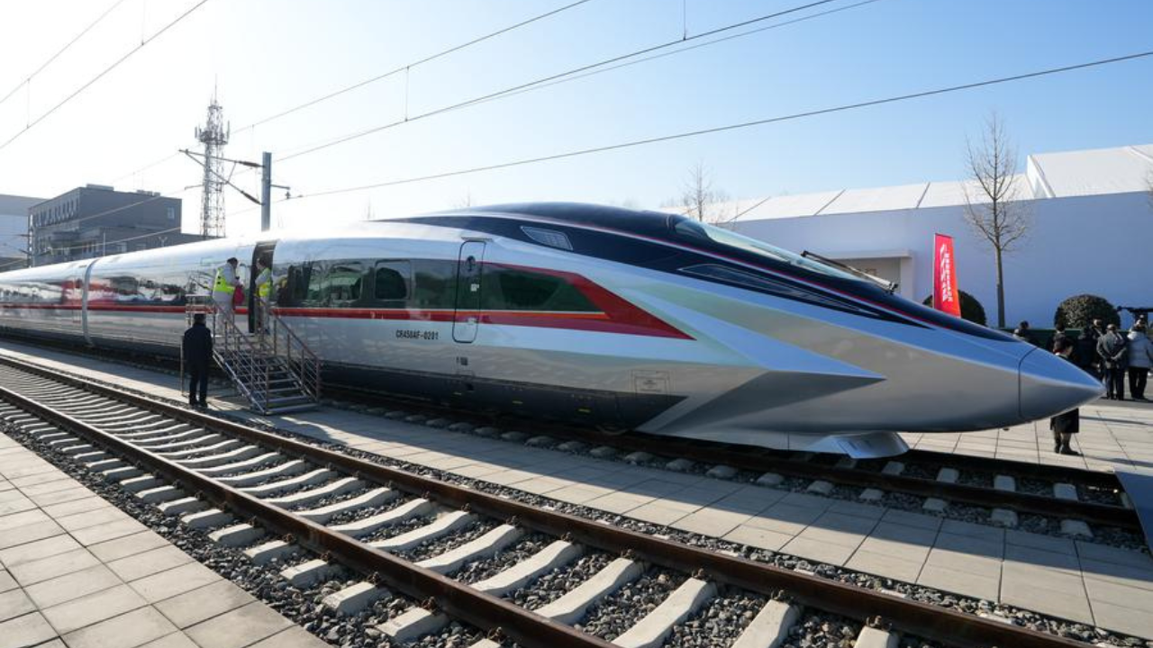 China unveils prototype of world’s fastest train, capable of reaching 450 km/h