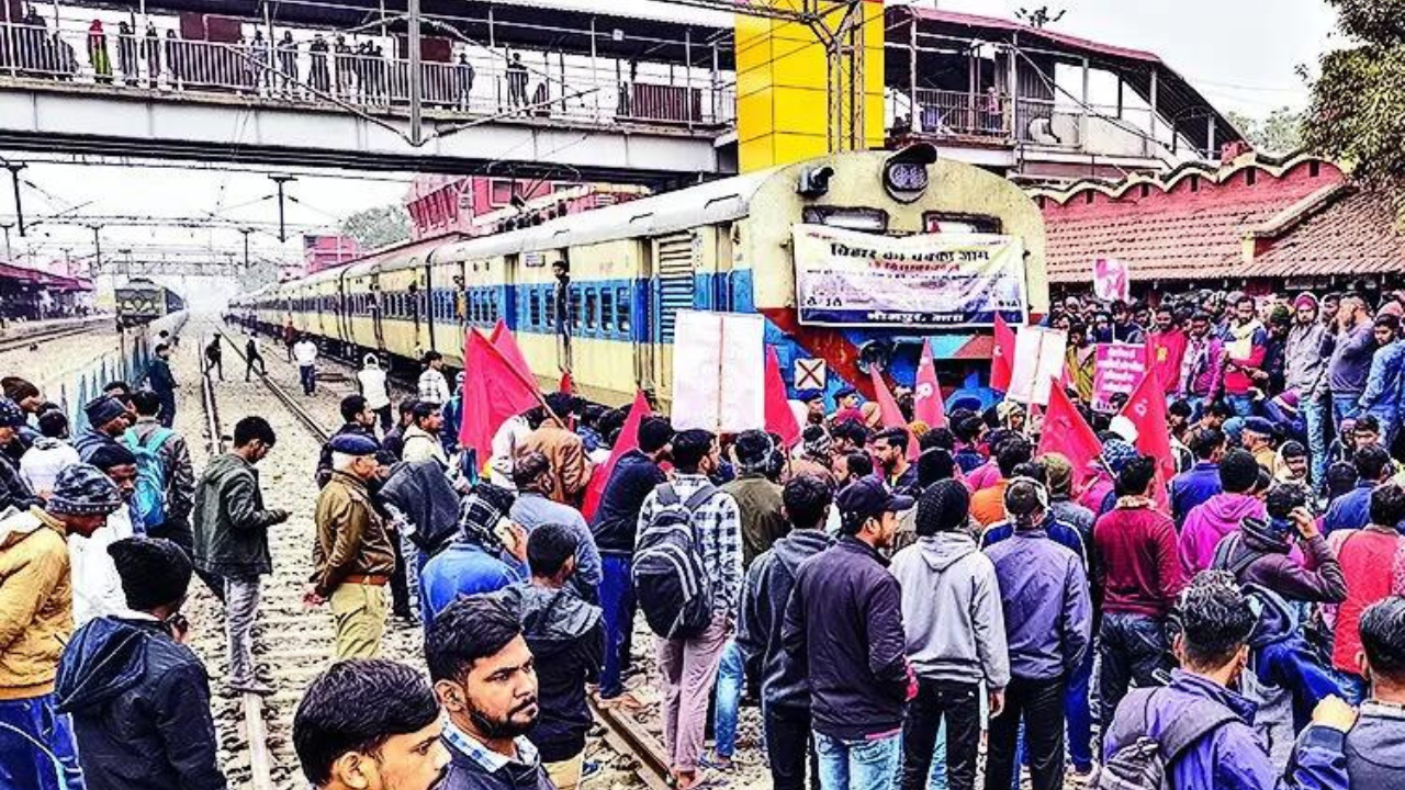 Bihar exam stir intensifies as protesters block trains, roads