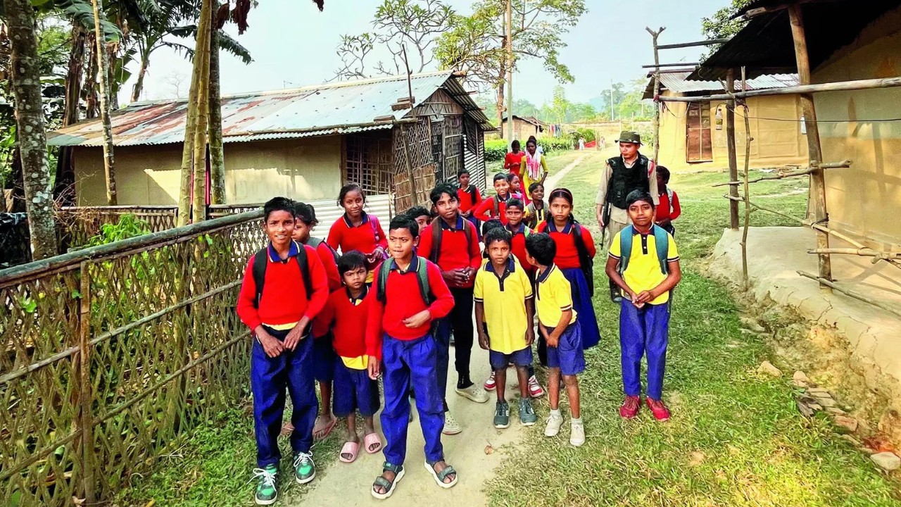 Forest guards escort kids to school as tigers prowl Assam tea garden