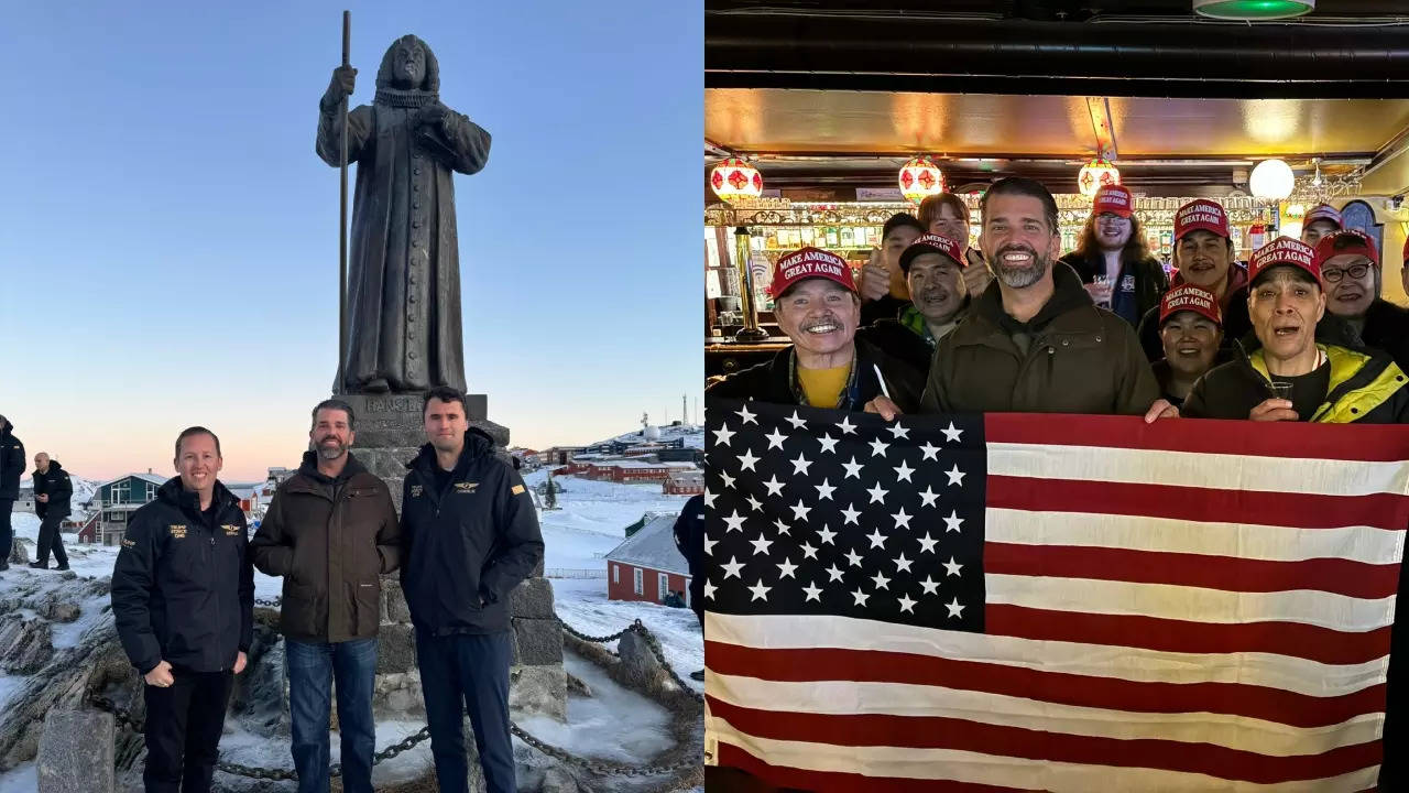 ‘Make Greenland great again’: Donald Trump Jr visits Nuuk with message from father