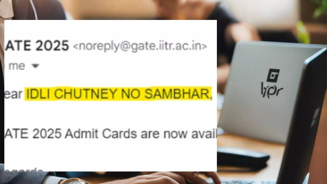 ‘Dear Idli Chutney No Sambhar’: Email to GATE aspirants goes viral