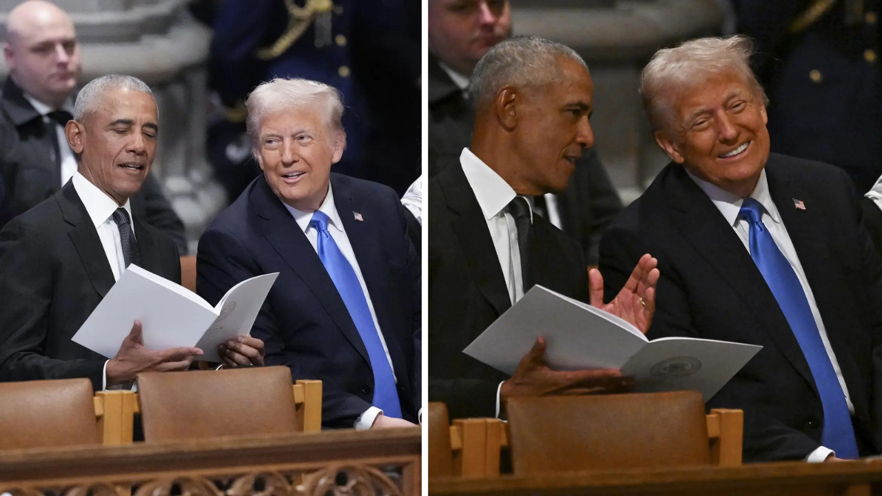 ‘It did look very friendly’: Trump on viral moment with Obama at Carter’s funeral