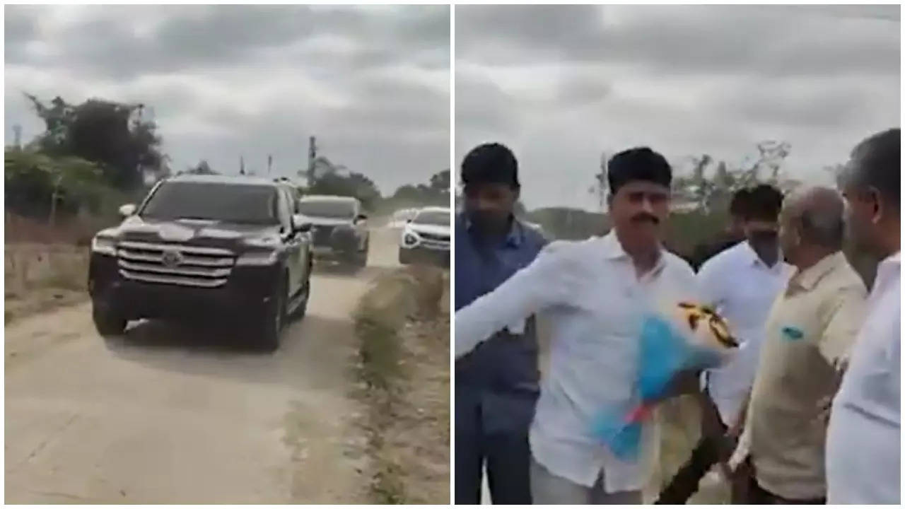 Watch: Telangana CM’s brother sparks row with police convoy at school event