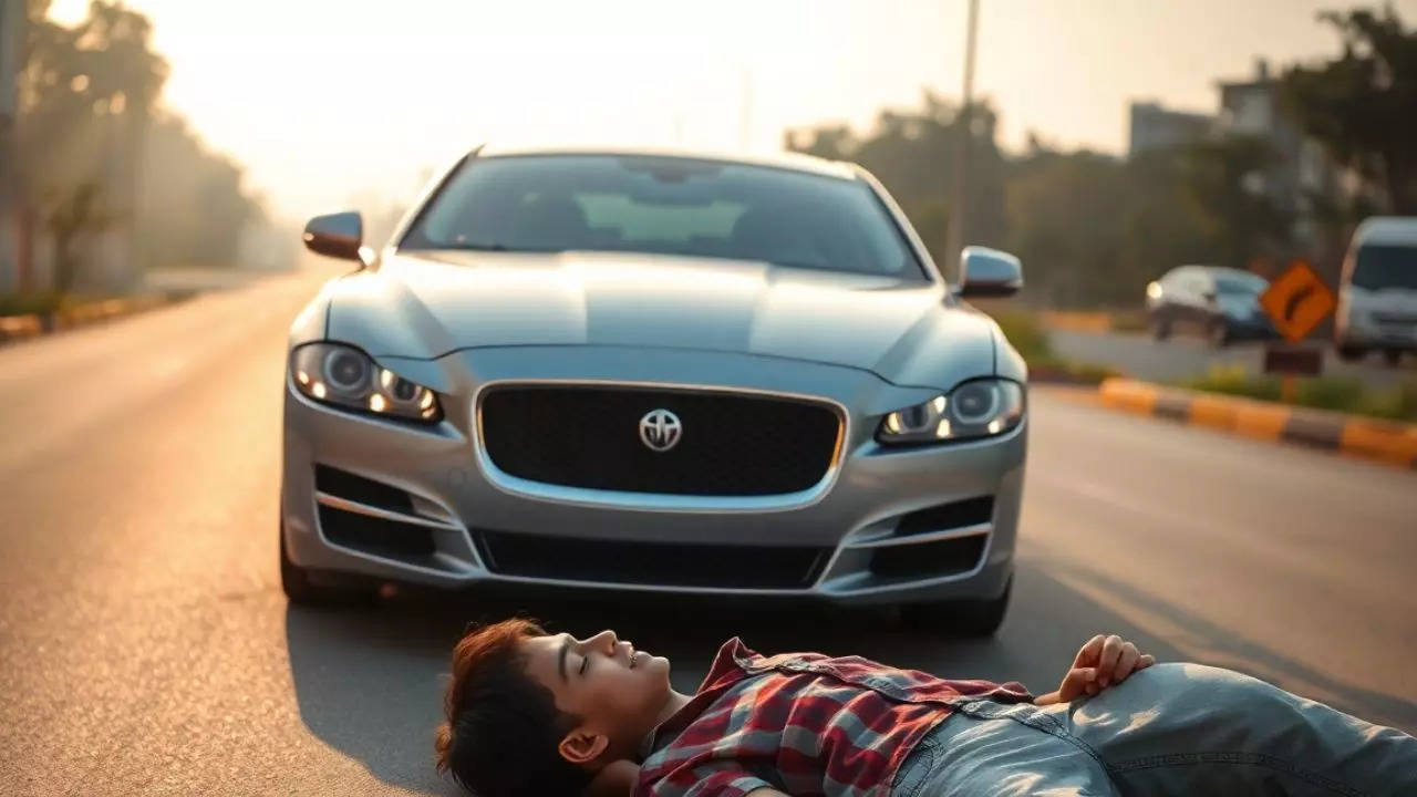 Teen critical after Jaguar hits him during morning jog in Noida