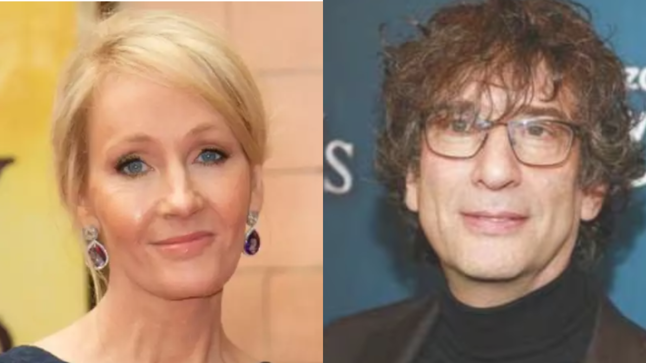 ‘Strangely muted’: J K Rowling criticises literary community over Neil Gaiman silence