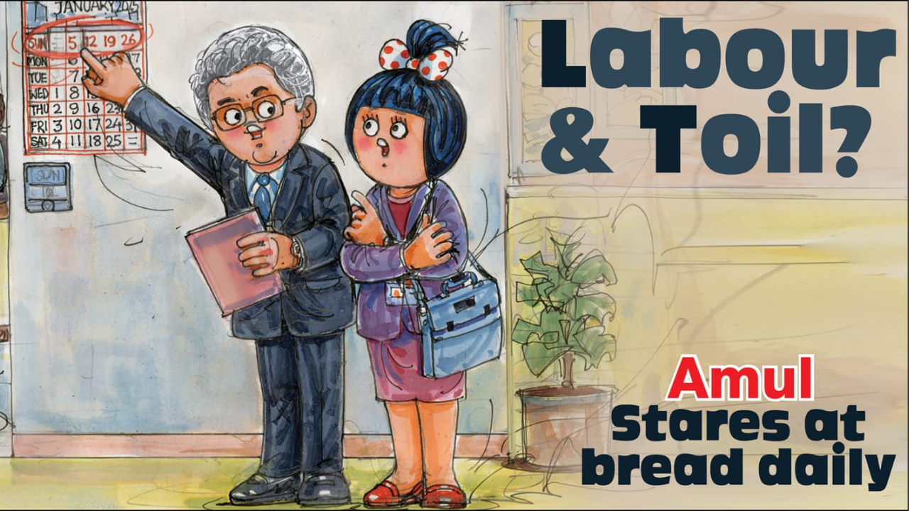 ‘Amul stares at bread daily’: Doodle on 90-hour workweek controversy