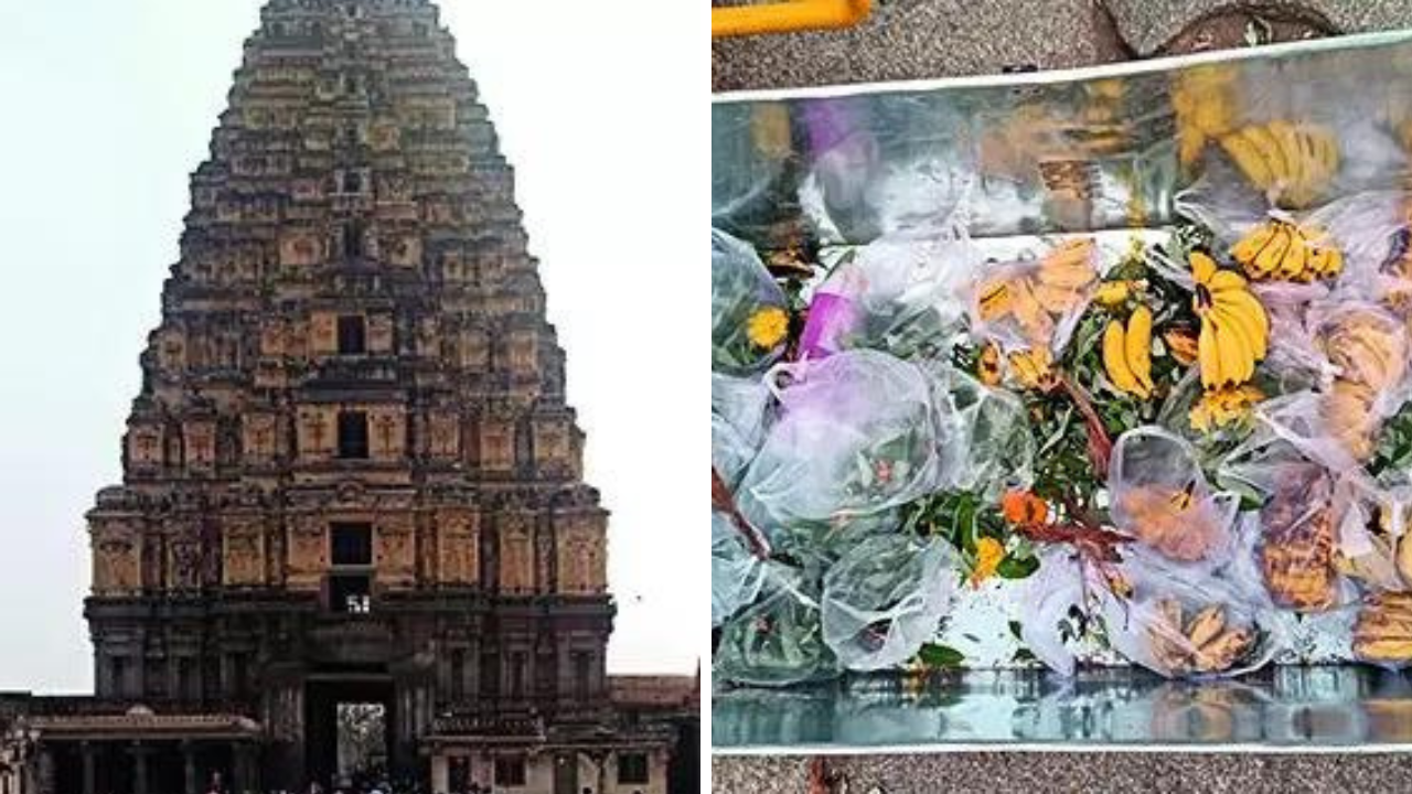 For jumbo’s sake, Hampi temple peels off bananas